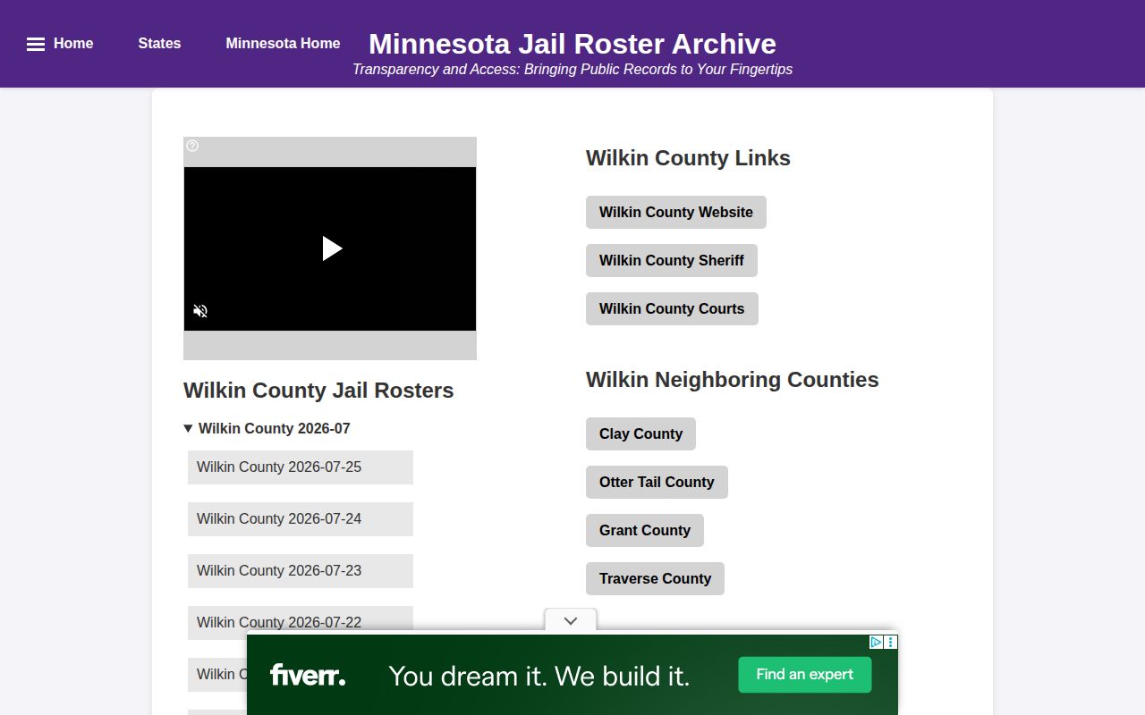 Unofficial daily Wilkin County snapshots used to narrow a 72-hour release interval